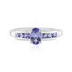 Anillo en plata con Tanzanita