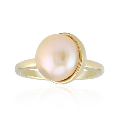 Anillo en plata con Perla naranja Freshwater (TPC)
