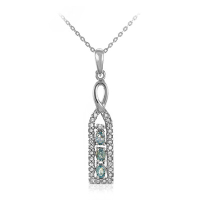 Collar en plata con Turmalina Paraíba