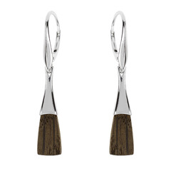 Pendientes en plata con Roble palustre