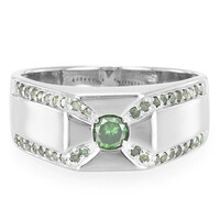 Anillo de hombre en plata con Diamante fantasía