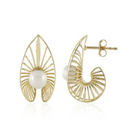 Pendientes en oro con Perla Freshwater (Ornaments by de Melo)