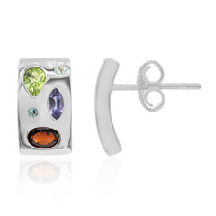 Pendientes en plata con Granate de Mozambique