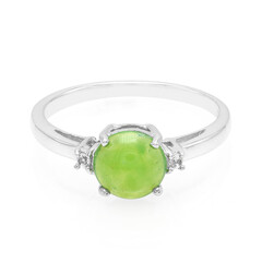 Anillo en plata con Crisoprasa imperial