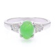 Anillo en plata con Crisoprasa imperial