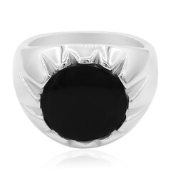 Anillo en plata con Jadéite Noire