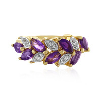 Anillo en plata con Amatista de Zambia