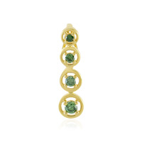 Colgante en plata con Diamante verde I4