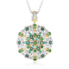 Collar en plata con Esmeralda de Zambia (Gems en Vogue)