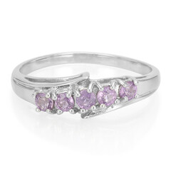 Anillo en plata con Zafiro de Ceilán púrpura no calentado