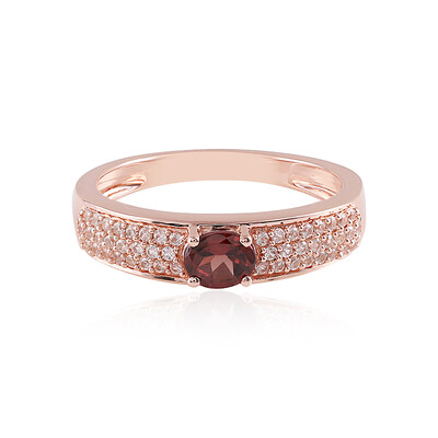 Anillo en plata con Zircón rosado