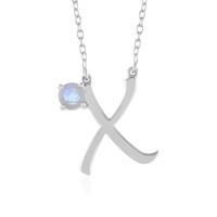 Collar en plata con Piedra de Luna arcoíris