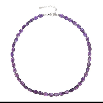 Collar en plata con Amatista de Zambia
