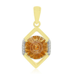 Colgante en oro con Cuarzo naranja (Glenn Lehrer)