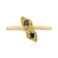 Anillo en plata con Diamante azul I3