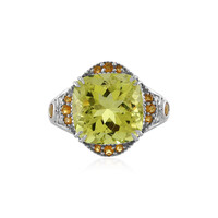 Anillo en plata con Quarzo limón