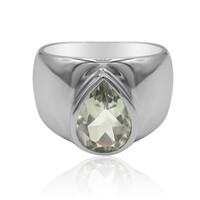 Anillo en plata con Amatista verde