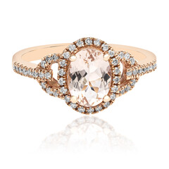 Anillo en oro con Morganita AAA