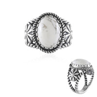 Anillo en plata con Howlita (Desert Chic)