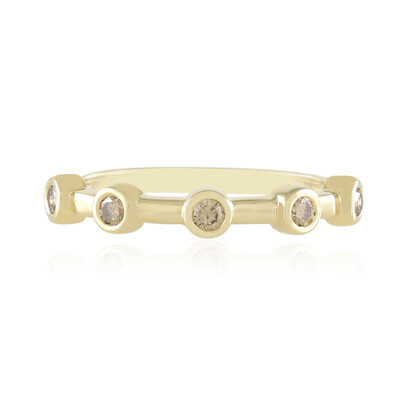Anillo en oro con Diamante champán SI1