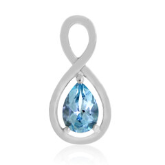 Colgante en plata con Topacio azul cielo