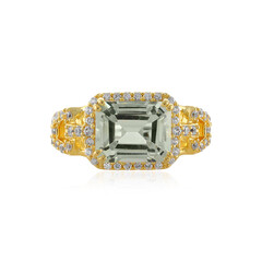 Anillo en plata con Amatista verde