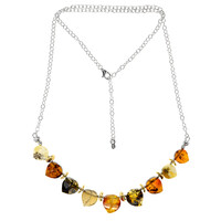 Collar en plata con Ámbar báltico