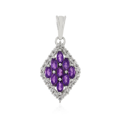 Colgante en plata con Amatista de Zambia