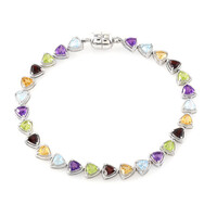 Brazalete en plata con Amatista de Zambia