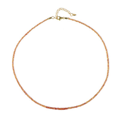 Collar en plata con Zafiro naranja