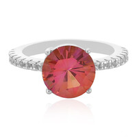 Anillo en plata con Topacio flor de loto