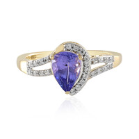 Anillo en oro con Tanzanita