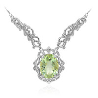 Collar en plata con Amatista verde