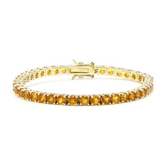 Brazalete en plata con Citrino de Madeira