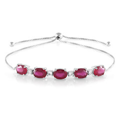 Brazalete en plata con Rubí de Bemainty