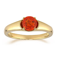 Anillo en oro con Ópalo de fuego AAA de México