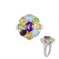 Anillo en plata con Amatista de Zambia