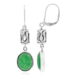 Pendientes en plata con Ágata verde (Nan Collection)