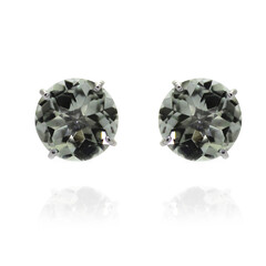 Pendientes en plata con Amatista verde