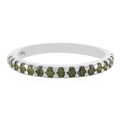 Anillo en plata con Diamante I3 verde
