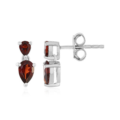 Pendientes en plata con Granate de Mozambique