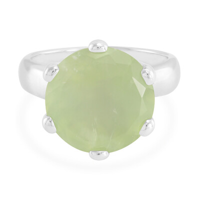 Anillo en plata con Prehnita