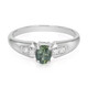 Anillo en plata con Zafiro de pavo real no calentado