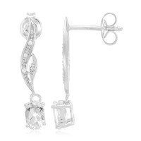 Pendientes en plata con Goshenita