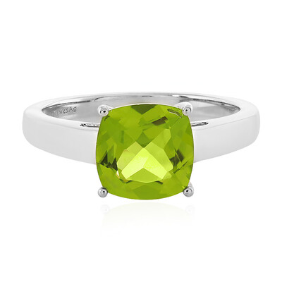 Anillo en plata con Peridoto de Jilin
