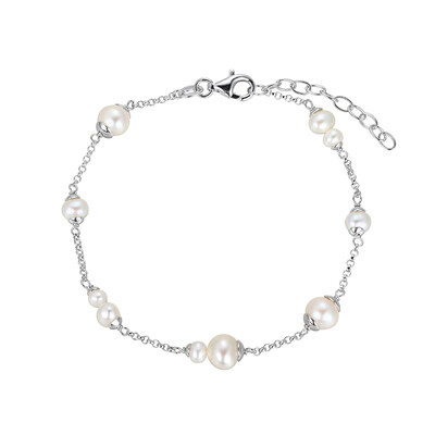 Brazalete en plata con Perla Freshwater