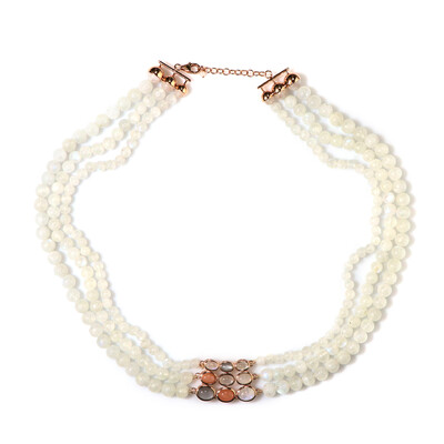 Collar en plata con Piedra de Luna blanca (KM by Juwelo)
