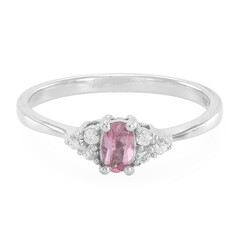Anillo en plata con Turmalina cuprífera rosa