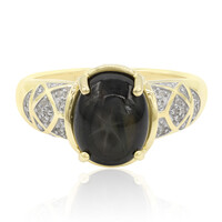 Anillo en oro con Zafiro estrella negra