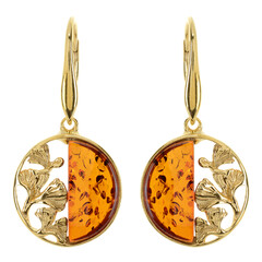 Pendientes en plata con Ámbar báltico
